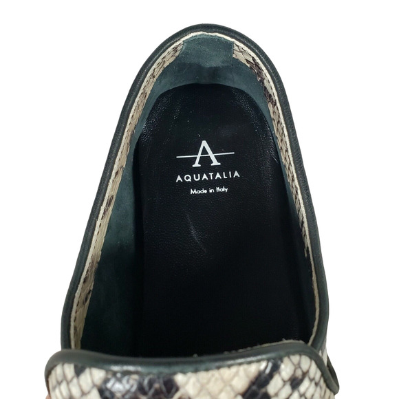 AQUATALIA REVY Weatherproof Snake Print Loafers Size 7 made in Italy - Picture 7 of 7